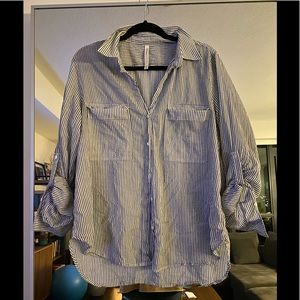 The Group by Babaton Seersucker Button Up